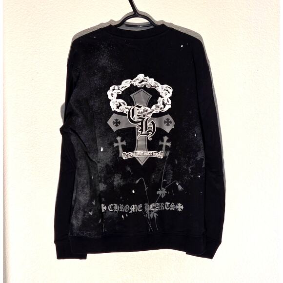 Chrome Hearts Black & Grey Large Men's Sweatshirt - Picture 2 of 9